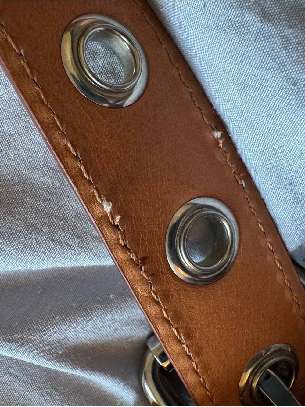 Dooney and Burke Olive Green Leather Hobo Bag with Tan Trim